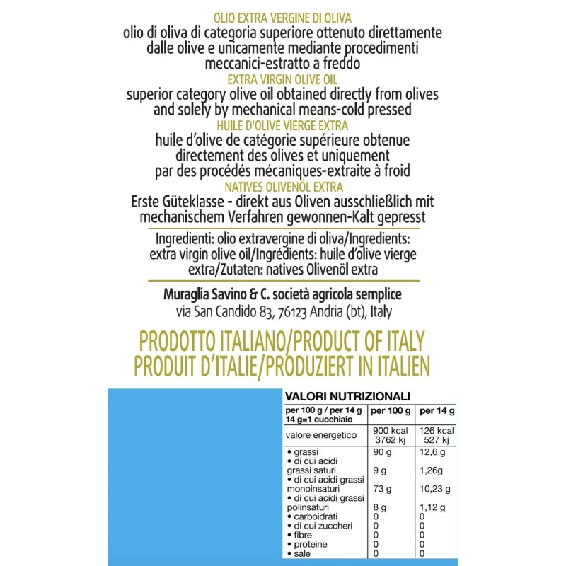 MuragliaExtra Virgin Olive Oil Pitted 250ml 2 MuragliaExtra Virgin Olive Oil Pitted 250ml - Image 2