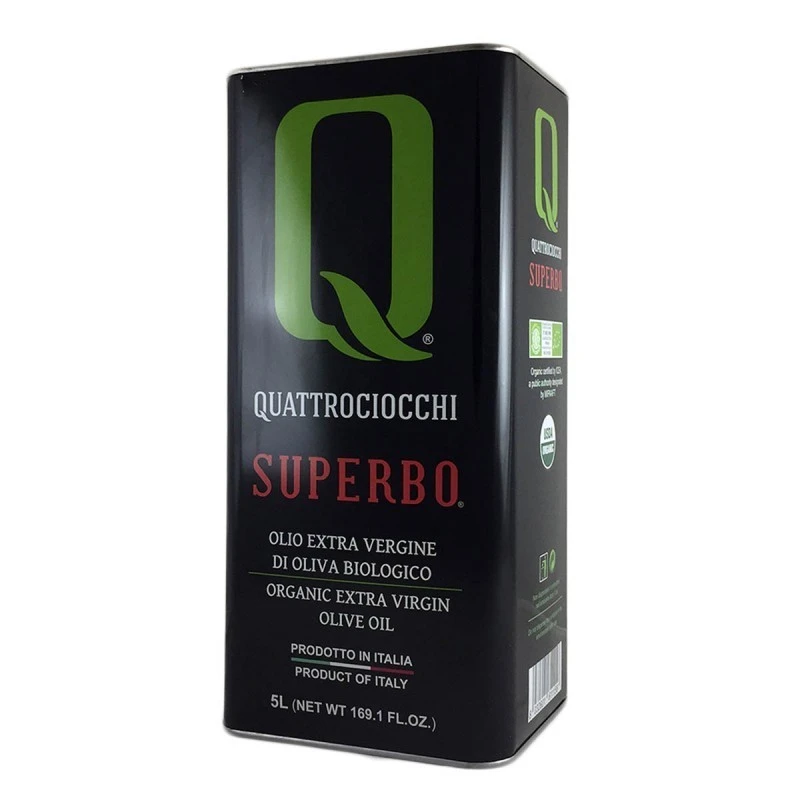 QuattrociocchiExtra Virgin Olive Oil Superbo Moraiolo Organic Can 5l 1 QuattrociocchiExtra Virgin Olive Oil Superbo Moraiolo Organic Can 5l